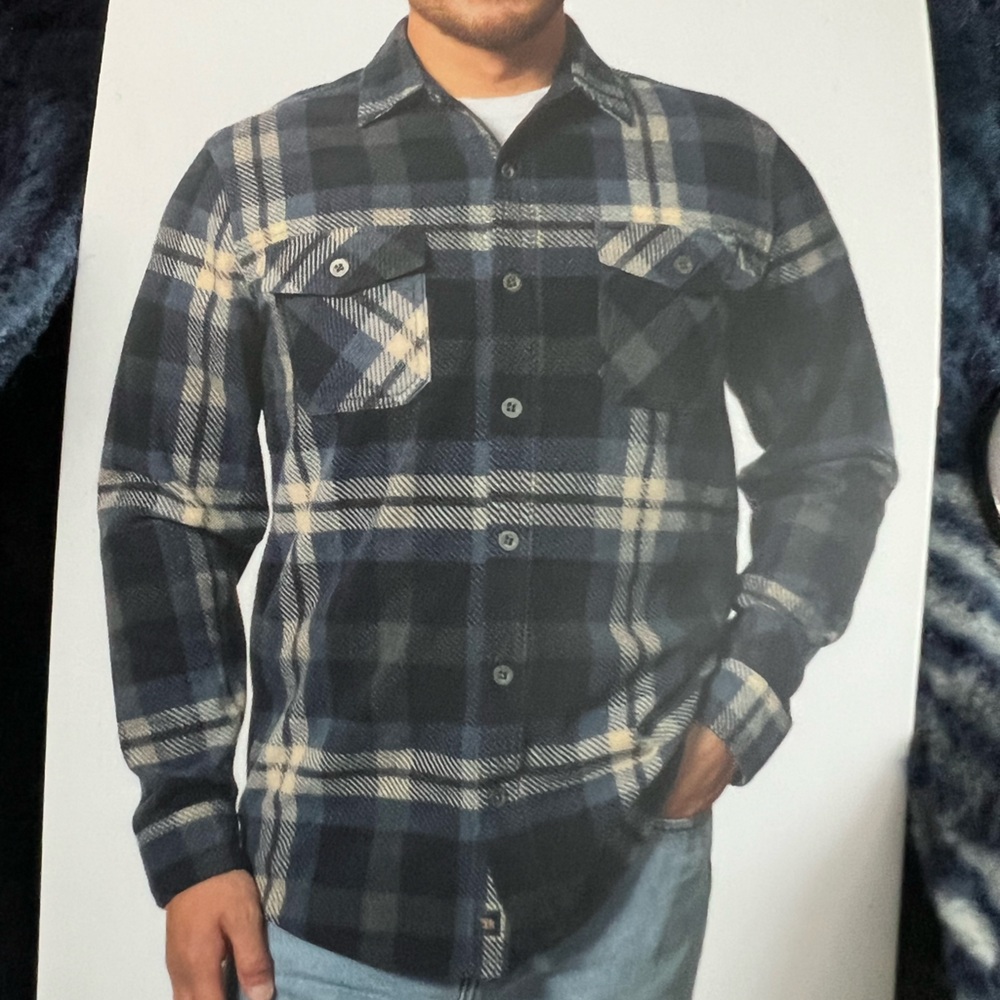 Plaid Button-Up Shirt /  Size XL